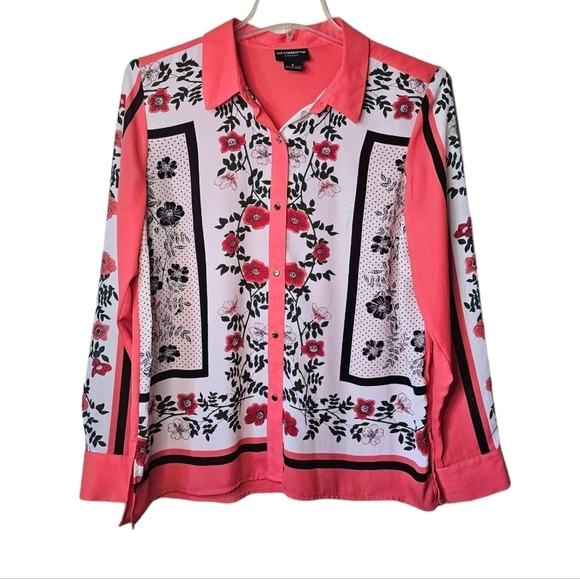 Liz Claiborne Tops - Liz Claiborne Career Floral Lightweight Button Down Size Small Coastal Cowgirl